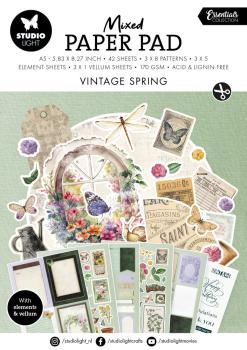 Studio Light - Designpapier A5 "Vintage Spring" Mixed Paper Pad - 42 Bogen 