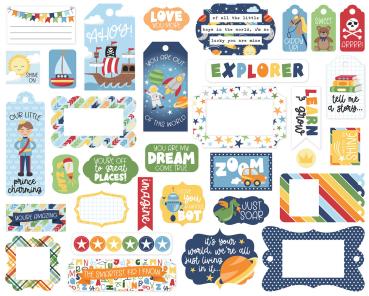 Echo Park - Stanzteile & Anhänger "My Little Boy" Frames & Tags 