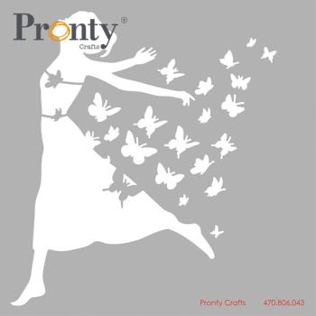 Pronty Crafts - Schablone 15x15cm "Butterflies" Stencil 