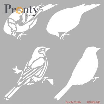 Pronty Crafts - Schablone 15x15cm "Birds" Stencil 