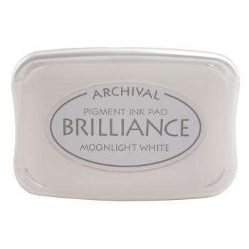 Tsukineko - Brilliance Ink Pad "Moonlight White" Pigment Stempelkissen