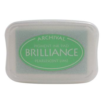 Tsukineko - Brilliance Ink Pad "Pearlescent Lime" Pigment Stempelkissen