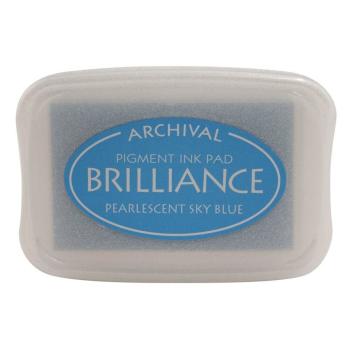 Tsukineko - Brilliance Ink Pad "Pearlescent Sky Blue" Pigment Stempelkissen