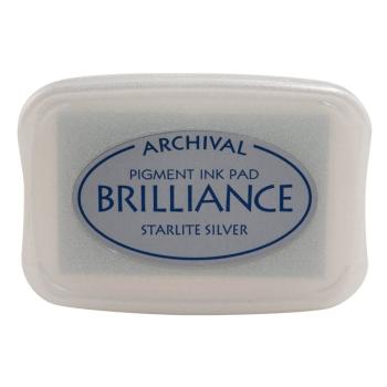 Tsukineko - Brilliance Ink Pad "Starlite Silver" Pigment Stempelkissen