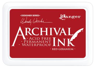Ranger - Archival Ink Pad "Red geranium" Stempelkissen - Pigmenttinte