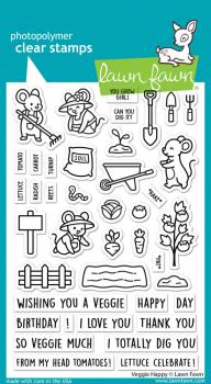 Lawn Fawn - Stempelset "Veggie Happy" Clear Stamps