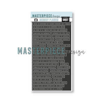 Masterpiece Design - Aufkleber "Black and White Quotes" Sticker Memory Planner
