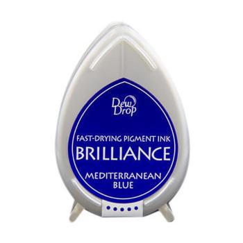 Tsukineko - Brilliance Drew Drops Ink Pad "Mediterranean blue" Pigment Stempelkissen