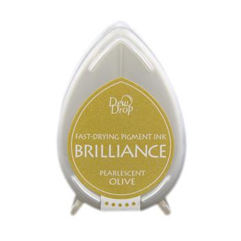 Tsukineko - Brilliance Drew Drops Ink Pad "pearl Olive" Pigment Stempelkissen