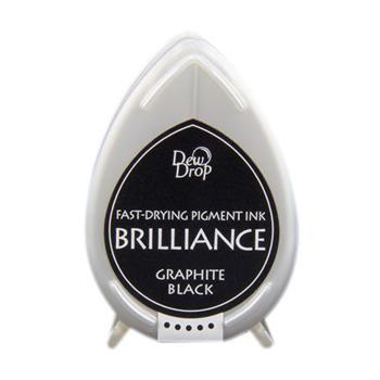 Tsukineko - Brilliance Drew Drops Ink Pad "Graphite black" Pigment Stempelkissen