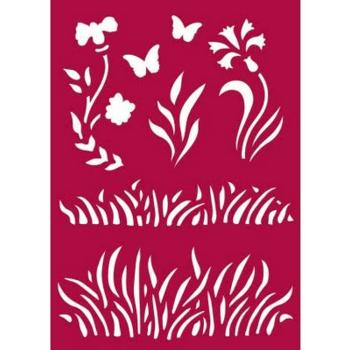 Joy!Crafts - Schablone A6 "Gras" Stencil