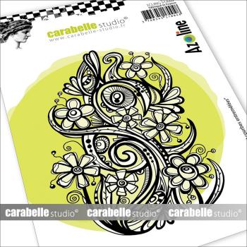 Carabelle Studio - Gummistempel "Flowers And Curves Intertwined" Cling Stamp