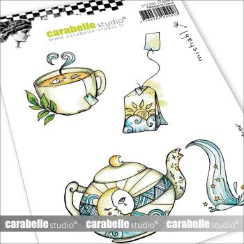 Carabelle Studio - Gummistempelset "Tea Time" Cling Stamp