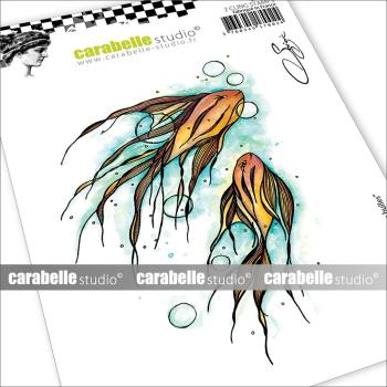 Carabelle Studio - Gummistempel "Fish & Bubbles" Cling Stamp