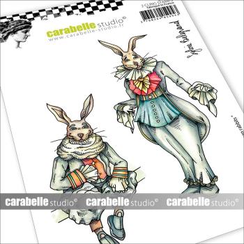 Carabelle Studio - Gummistempelset "Gentlemen Rabbits" Cling Stamp
