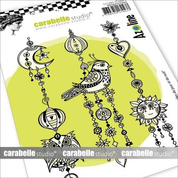 Carabelle Studio - Gummistempelset "Ribambelles de jour et de nuit" Cling Stamp