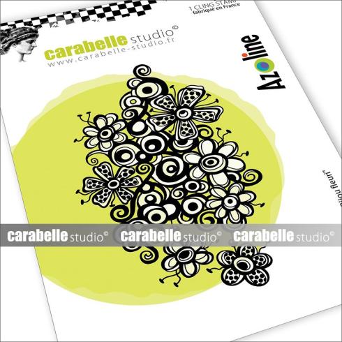 Carabelle Studio - Gummistempel "Flowered Jewel" Cling Stamp