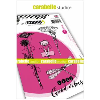 Carabelle Studio - Gummistempelset "Very good vibes" Cling Stamp Art