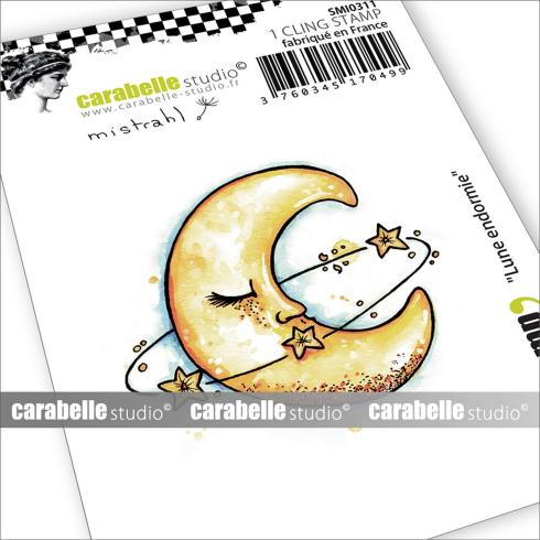 Carabelle Studio - Gummistempel "Lune endormie" Cling Stamp