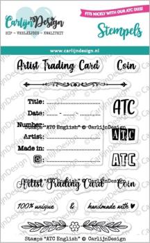 Carlijn Design - Stempelset "ATC English" Clear Stamps