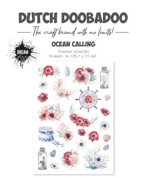 Dutch Doobadoo - Stanzteile "Dream Plan Do Ocean Calling" Die Cut Sheet 29,7x21 cm