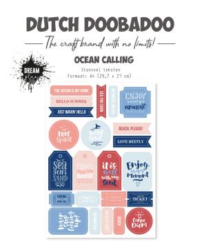 Dutch Doobadoo - Stanzteile "Dream Calling Texts" Die Cut Sheet 29,7x21 cm