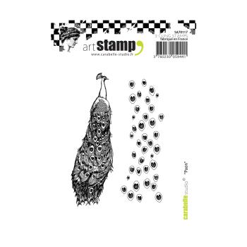 Carabelle Studio - Gummistempelset "Paon" Cling Stamp Art