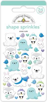 Doodlebug Design - Epoxy Sticker "Snow Cute" Shape Sprinkles