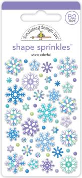 Doodlebug Design - Epoxy Sticker "Snow Colorful" Shape Sprinkles