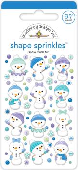 Doodlebug Design - Epoxy Sticker "Snow Much Fun" Shape Sprinkles