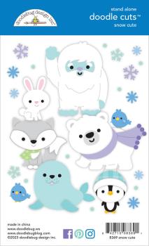 Doodlebug Design - Stanzschablone "Snow Cute " Doodle Dies 