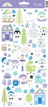 Doodlebug Design - Aufkleber "Snow Much Fun" Icons Sticker