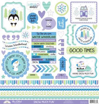 Doodlebug Design - Aufkleber "Snow Much Fun" Sticker This & That