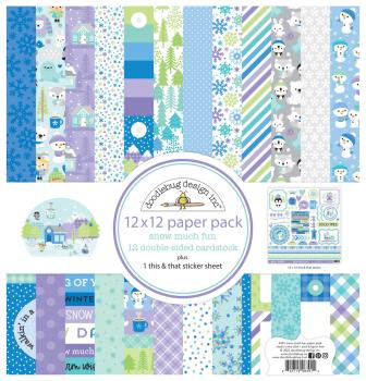 Doodlebug Design - Designpapier "Snow Much Fun " Paper Pack 12x12 Inch - 12 Bogen