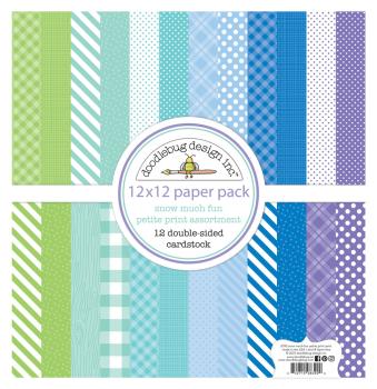 Doodlebug Design - Designpapier "Snow Much Fun " Paper Pack 12x12 Inch - 12 Bogen