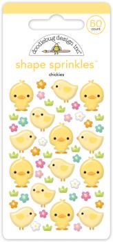 Doodlebug Design - Epoxy Sticker "Chickies" Shape Sprinkles