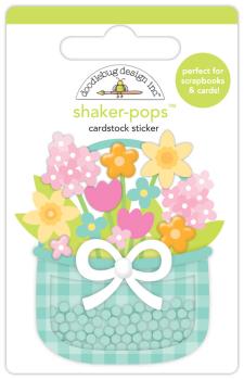 Doodlebug Design - Dimensional-Sticker "Blooming Basket" Shaker-Pops