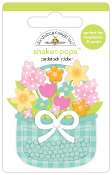 Doodlebug Design - Dimensional-Sticker "Blooming Basket" Shaker-Pops