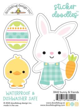 Doodlebug Design - Aufkleber "Bunny & Friends" Doodle Sticker