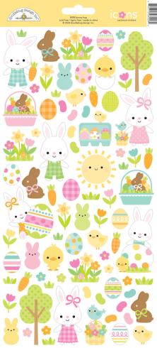 Doodlebug Design - Aufkleber "Bunny Hop" Icons Sticker