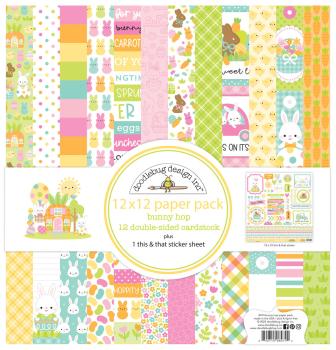 Doodlebug Design - Designpapier  "Bunny Hop " Paper Pack 12x12 Inch - 12 Bogen