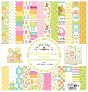 Doodlebug Design - Designpapier "Bunny Hop " Paper Pack 12x12 Inch - 12 Bogen