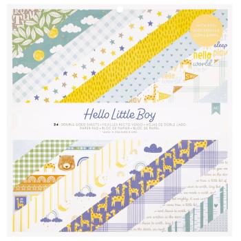 American Crafts - Designpapier "Hello Little Boy" Paper Pack 12x12 Inch - 24 Bogen