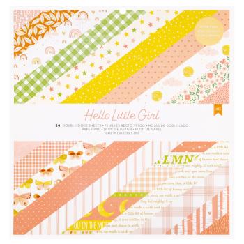 American Crafts - Designpapier "Hello Little Girl" Paper Pack 12x12 Inch - 24 Bogen