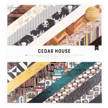 American Crafts - Designpapier "Cedar House" Paper Pack 12x12 Inch - 24 Bogen