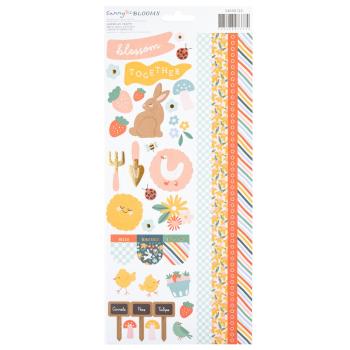 American Crafts - Aufkleber "Pebbles Sunny Bloom" Icons Gold Foil Sticker