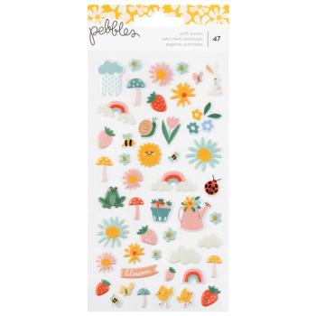 American Crafts - Aufkleber "Pebbles Sunny Bloom" Puffy Icons Sticker