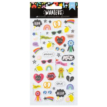 American Crafts - Aufkleber "Whatevs" Puffy Icons Sticker
