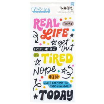 American Crafts - Aufkleber "Whatevs" Phrase Glossy Puffy Sticker