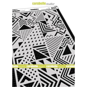 Carabelle Studio - Schablone A4 "Composition with triangles" Stencil
